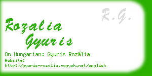 rozalia gyuris business card
